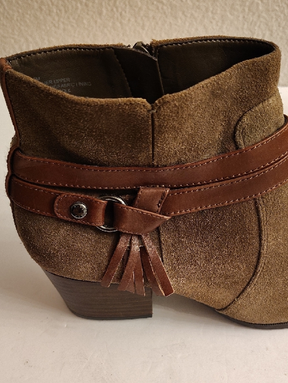 NEW Alex Marie Women's Size 9.5 Leather Upper Suede Ankle Boots BS X - Picture 6 of 10